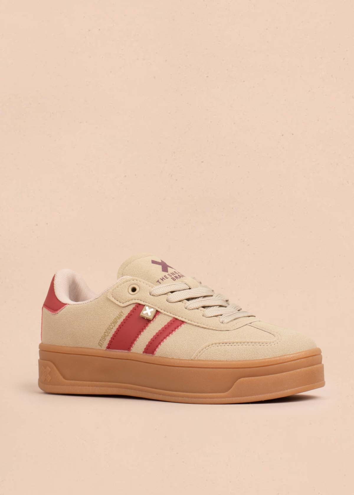 Tenis casuales color beige 105035