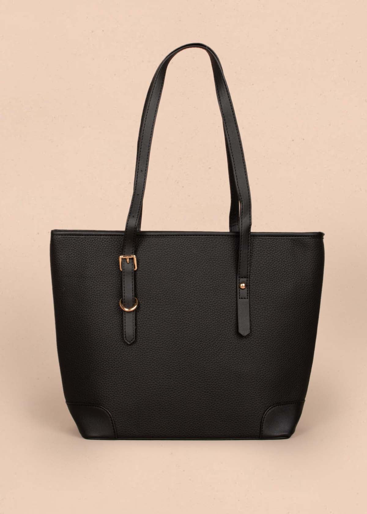 Bolso tipo shoppig color negro 105256