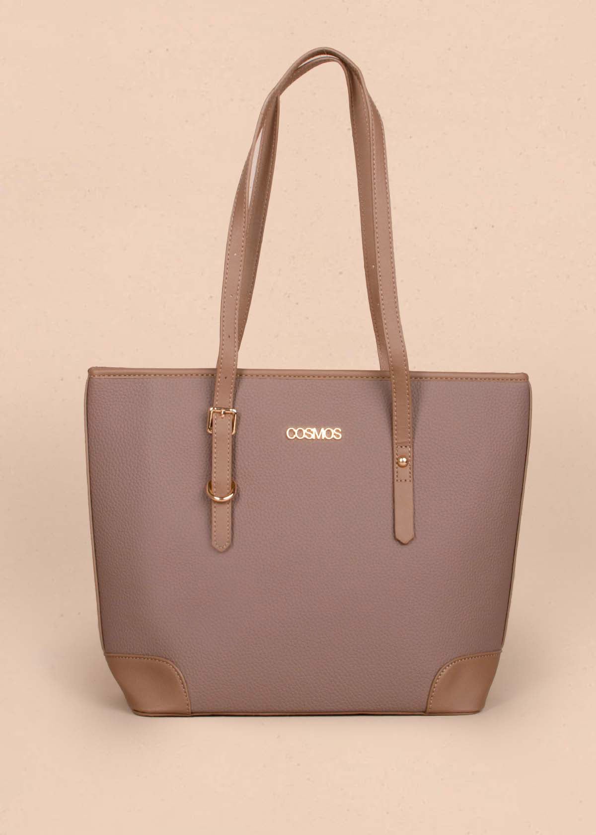 Bolso tipo shoppig color taupe 105256