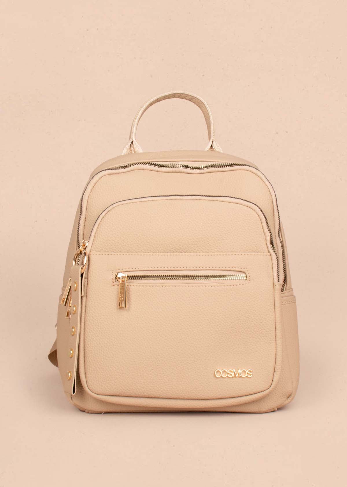 Morral color beige con cierre frontal 105259