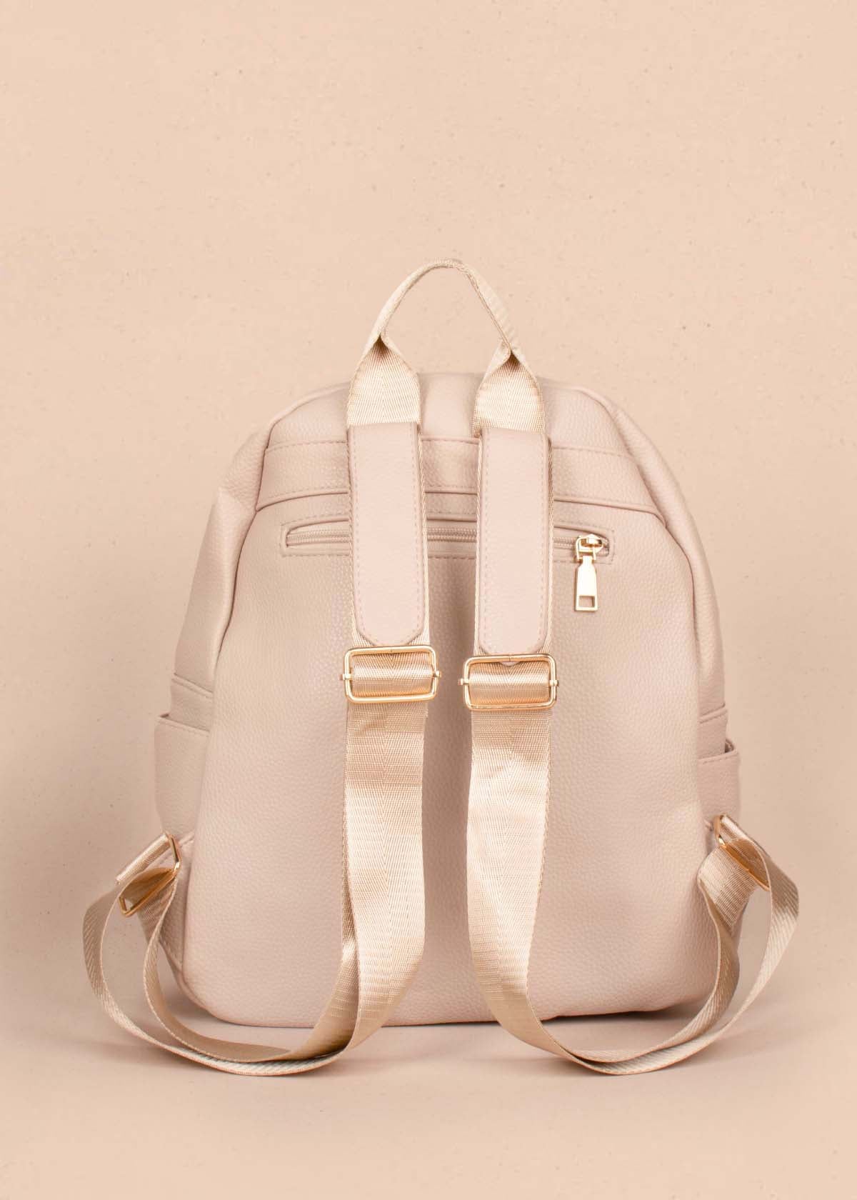 Morral color beige con cierre frontal 105262