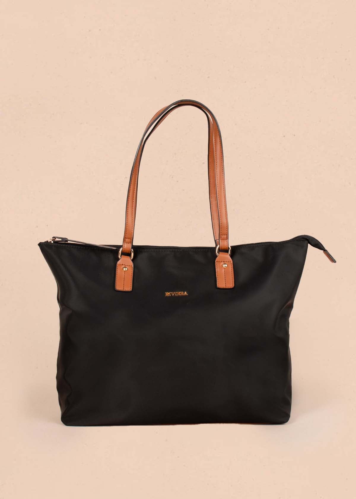 Bolso tipo shopping color negro 105292