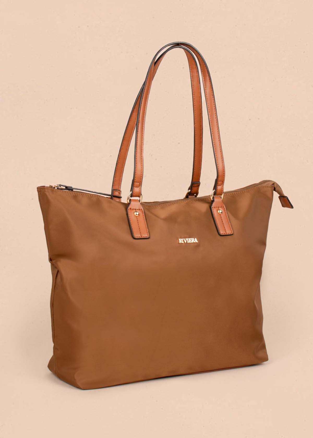 Bolso tipo shopping color tabaco 105292