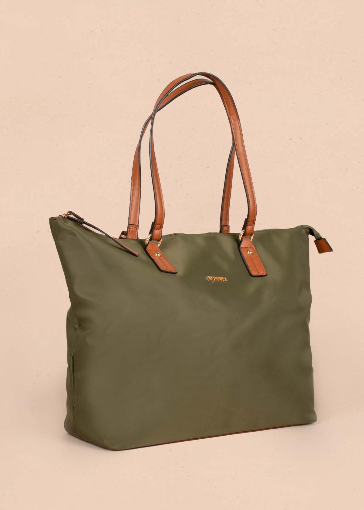 Bolso tipo shopping color verde 105292