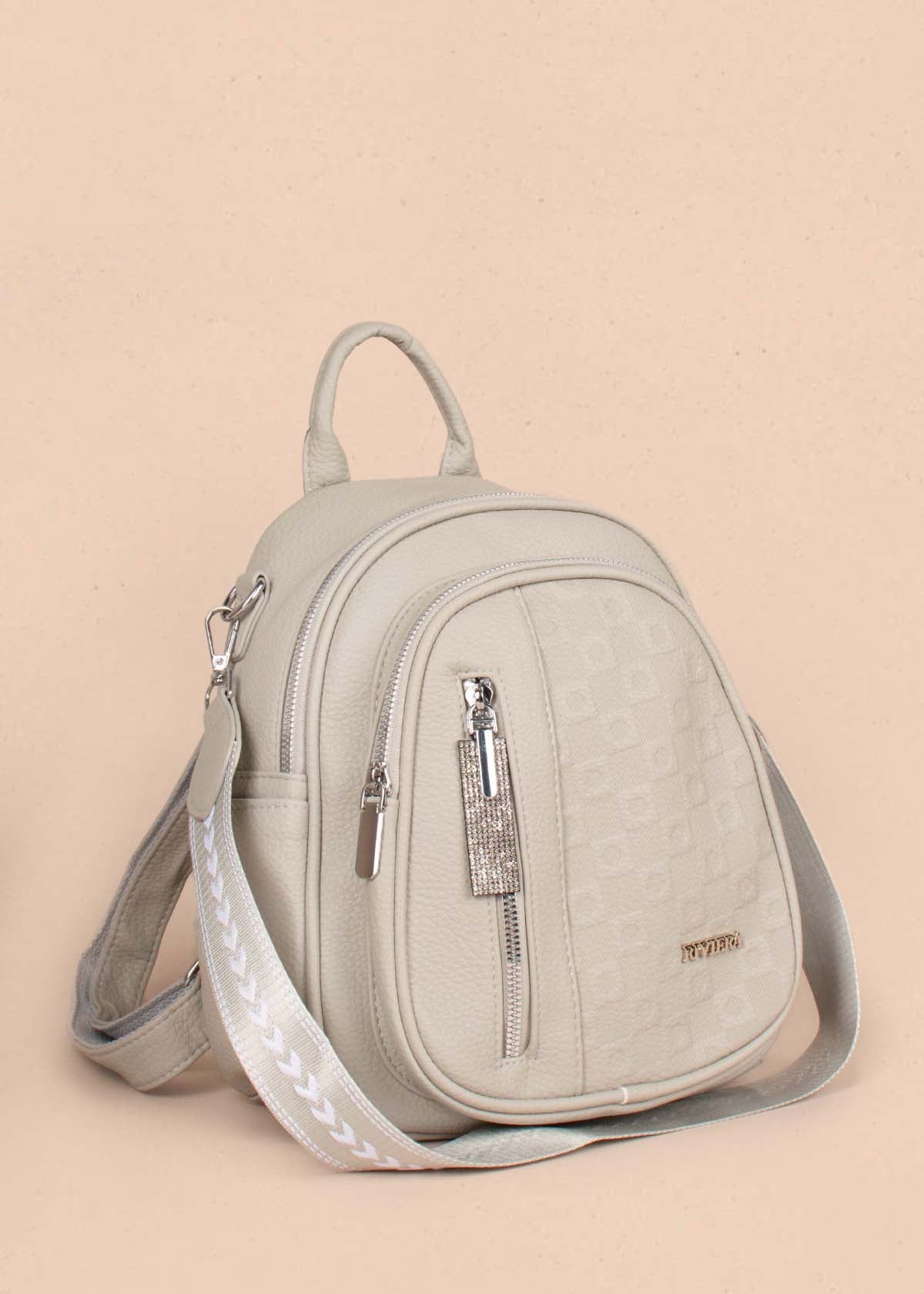 Morral color gris con bolsillo frontal 105295