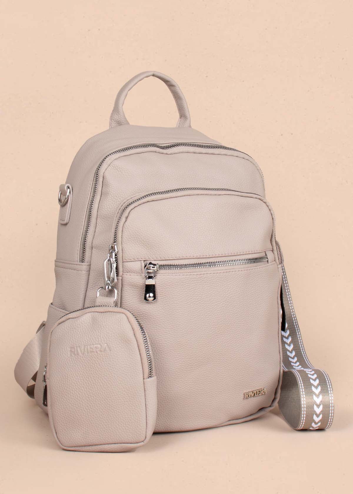 Morral color taupe con monedero 105298