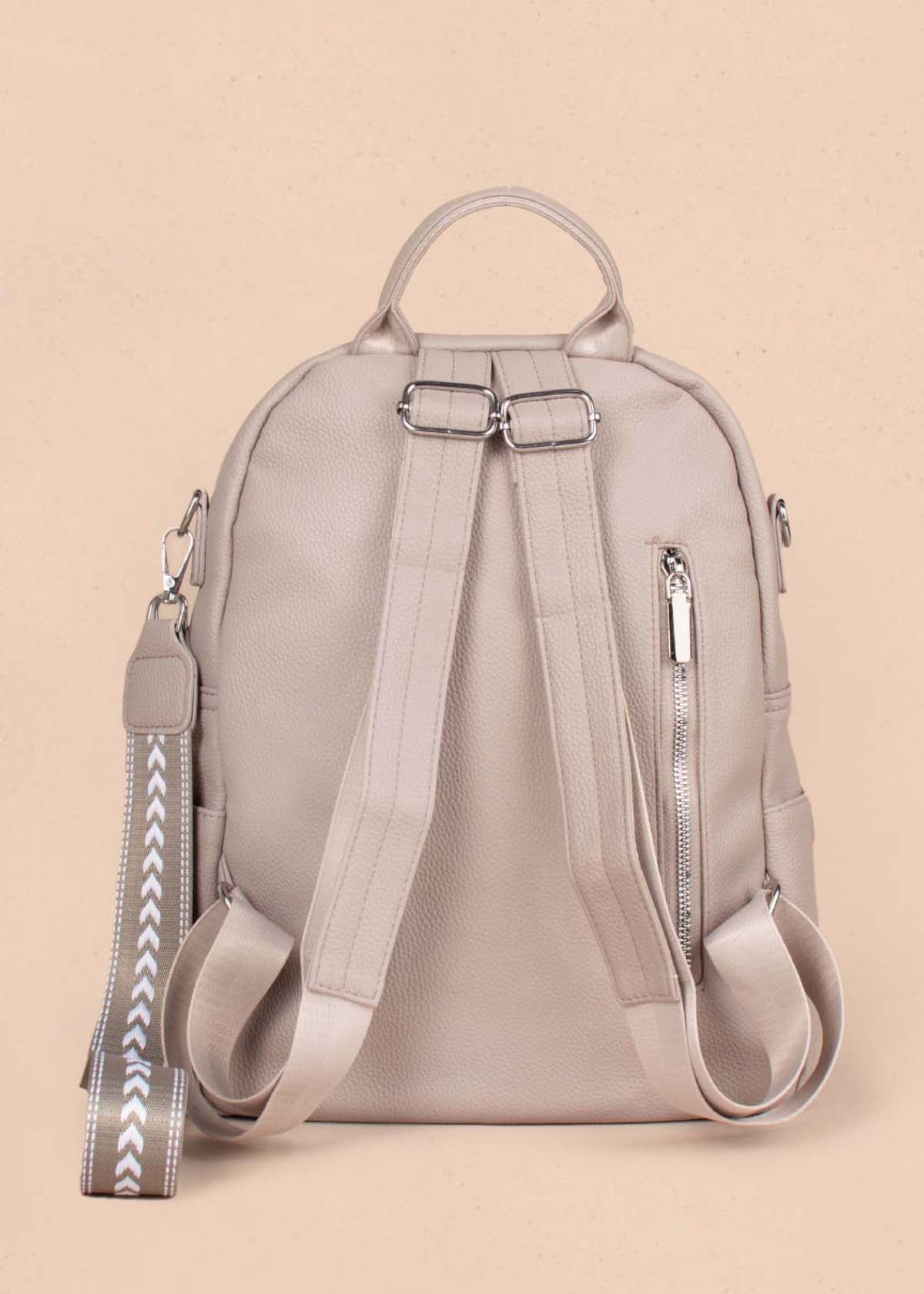 Morral color taupe con monedero 105298