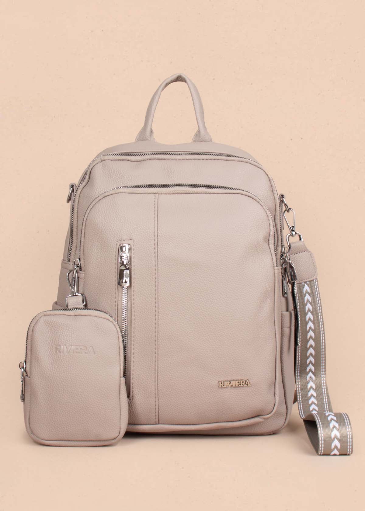 Morral color taupe con monedero 105299