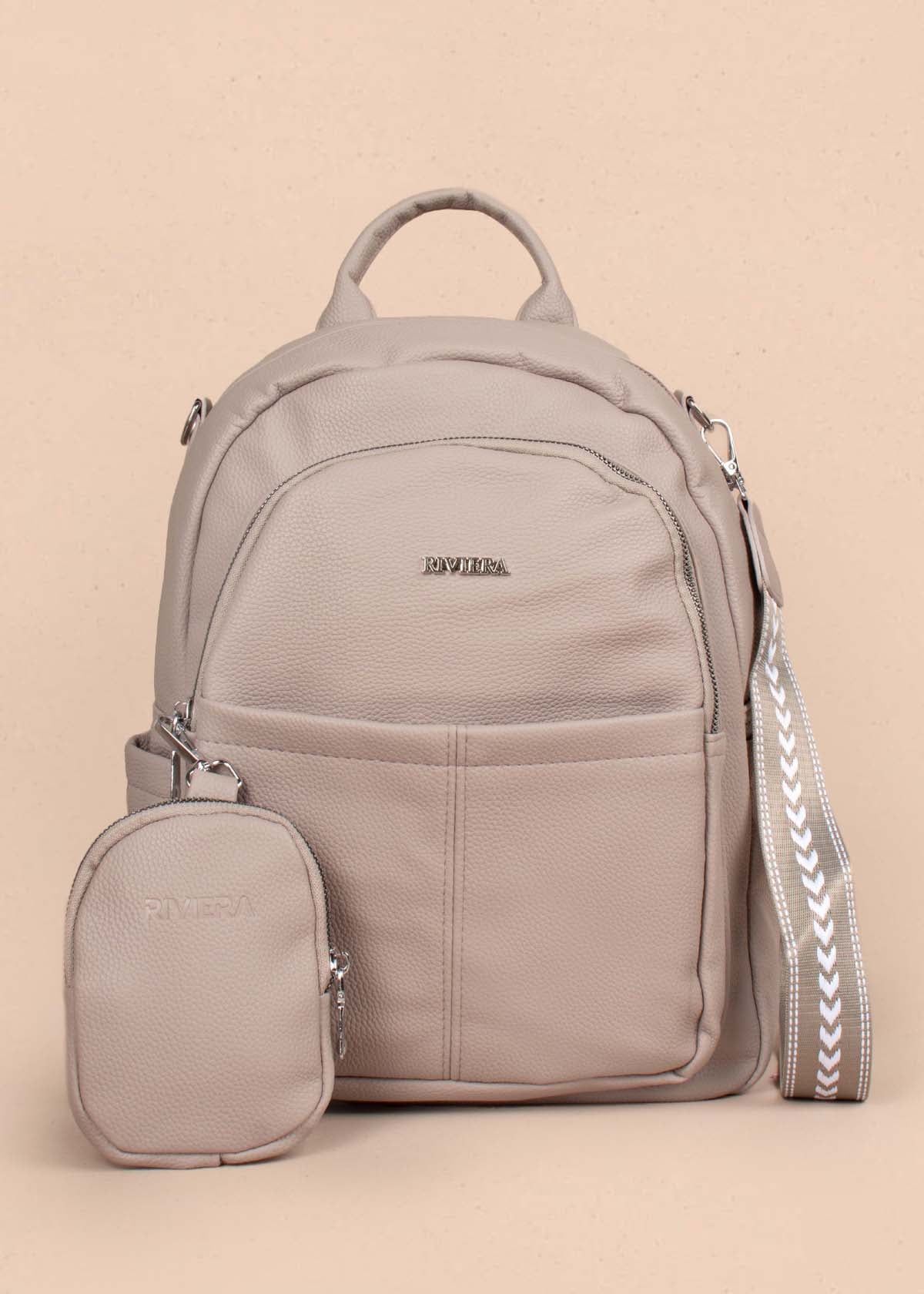 Morral color taupe con monedero 105300