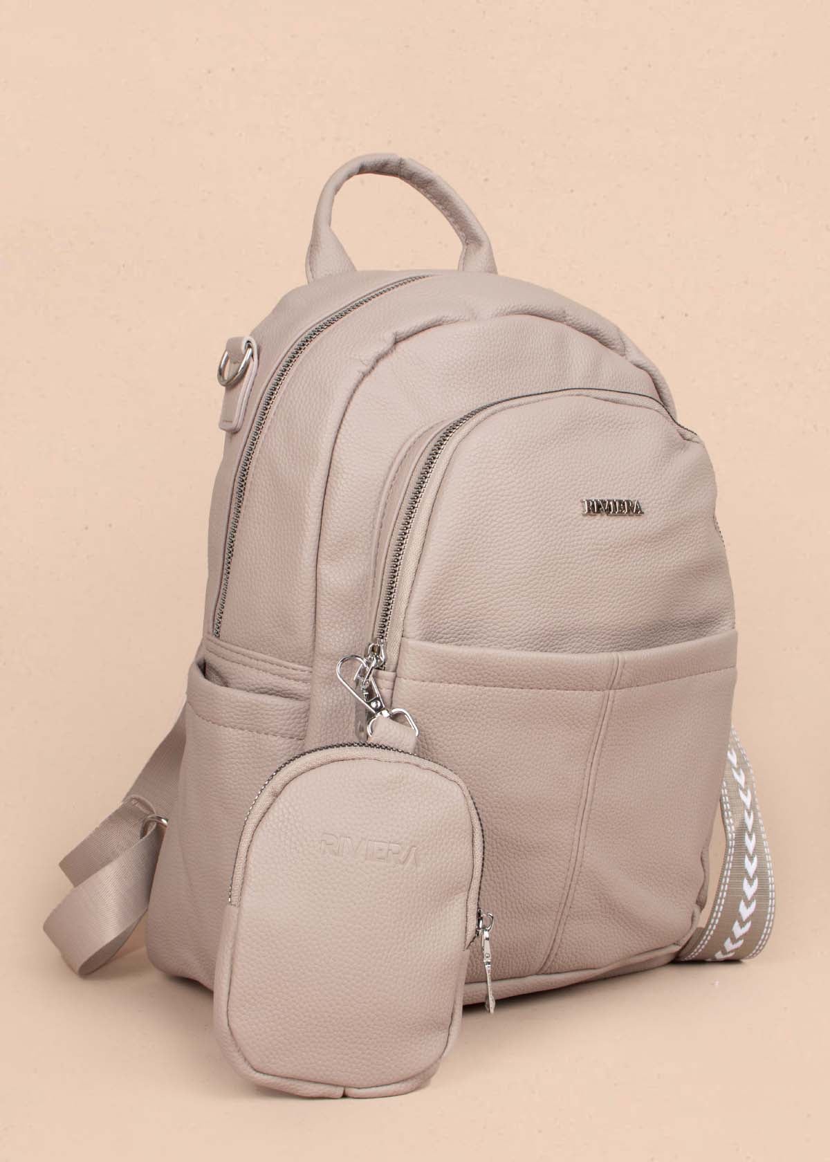 Morral color taupe con monedero 105300