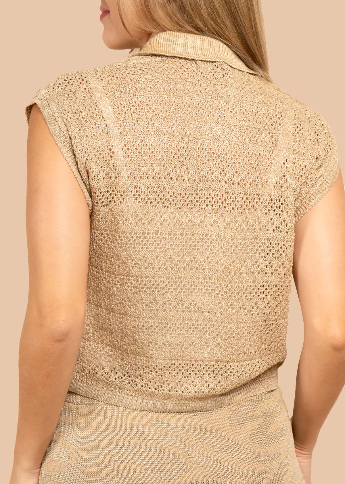 Blusa tejida color dorado 105451