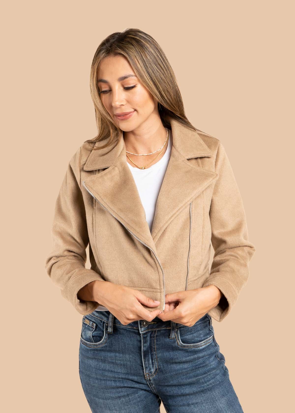 Chaqueta color taupe 105499