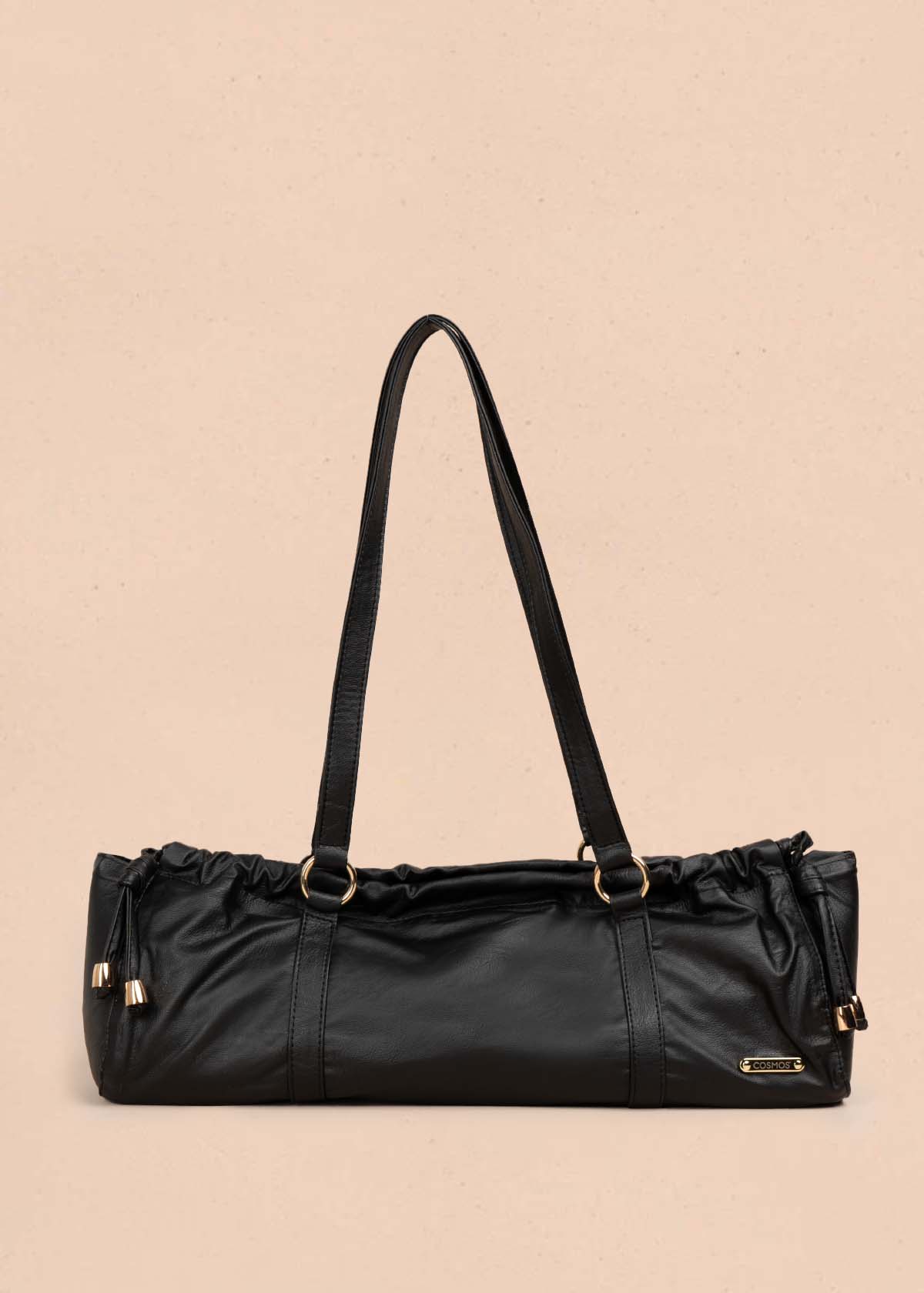 Bolso cartera color negro con recogido 105567