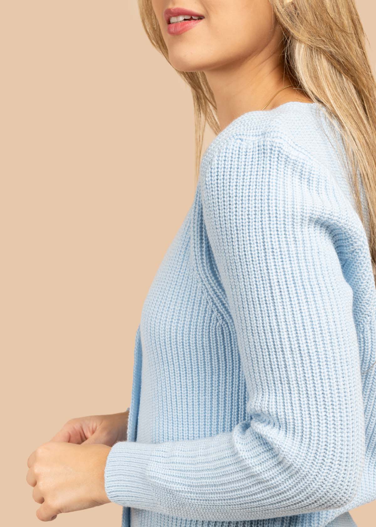 Saco tejido color azul 105721