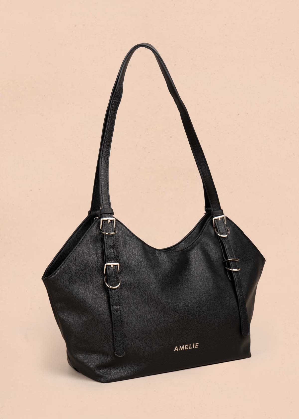 Bolso tipo shopping color negro 105757