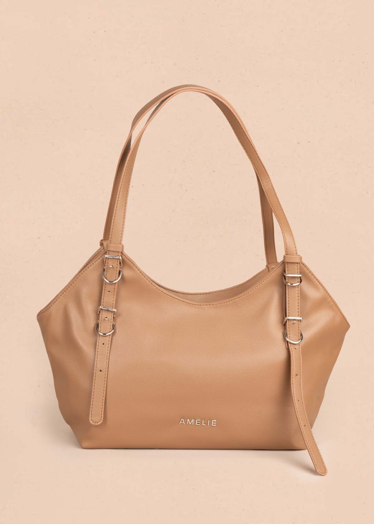 Bolso tipo shopping color nude 105757