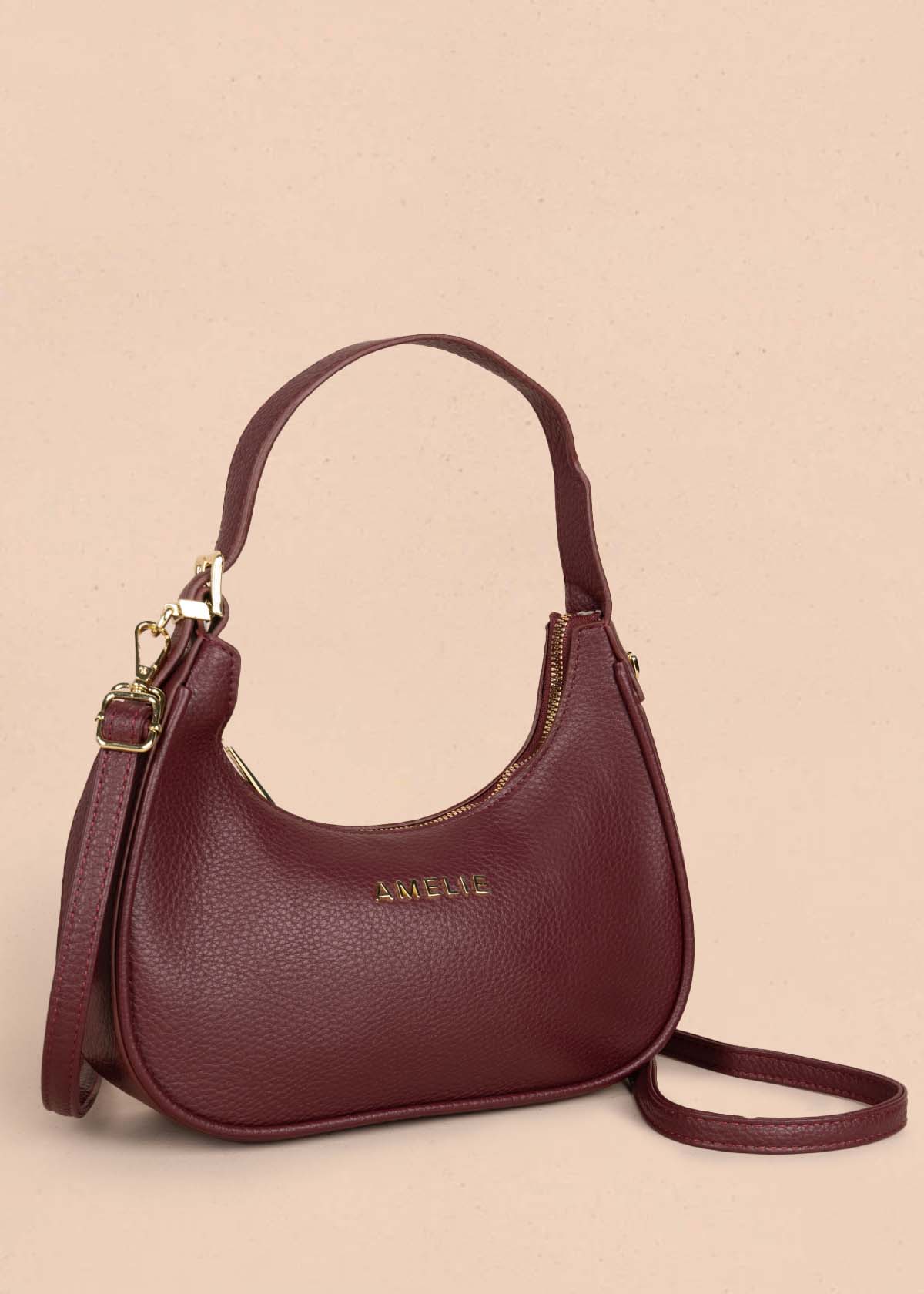 Bolso tipo cartera color vinotinto 105773