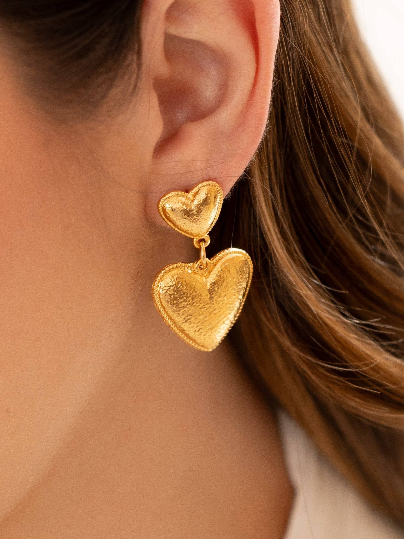 Aretes Corazón Maxi Textura