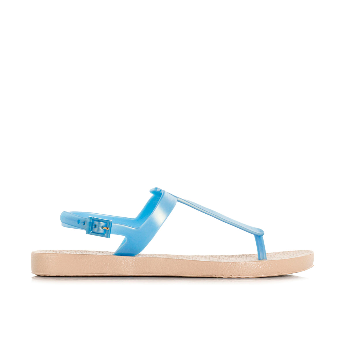 Sandalias color azul, estilo en plástico sencilla de mujer