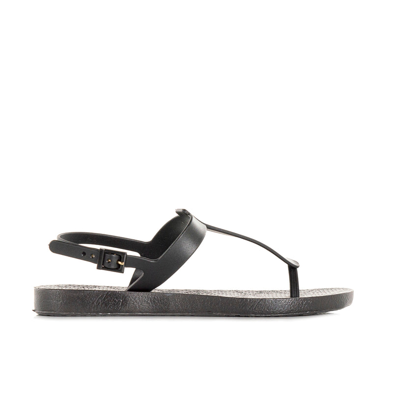 Sandalias color negro, estilo en plástico sencilla de mujer