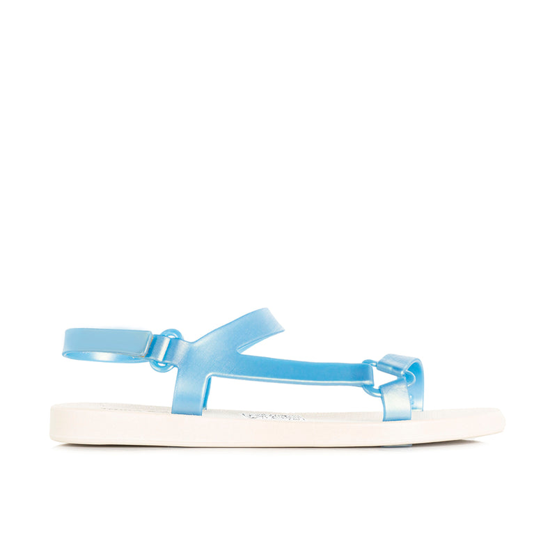 Sandalias color azul, estilo en plástico de mujer