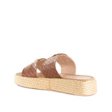 Sandalia color miel, para dama