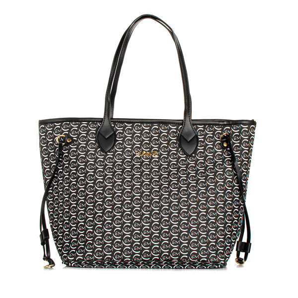 Bolso tipo shopping color negro, para dama