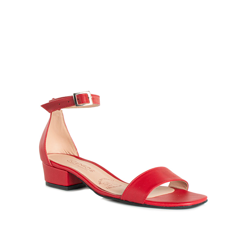Sandalia color rojo, para dama