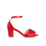 Sandalia color rojo, para dama