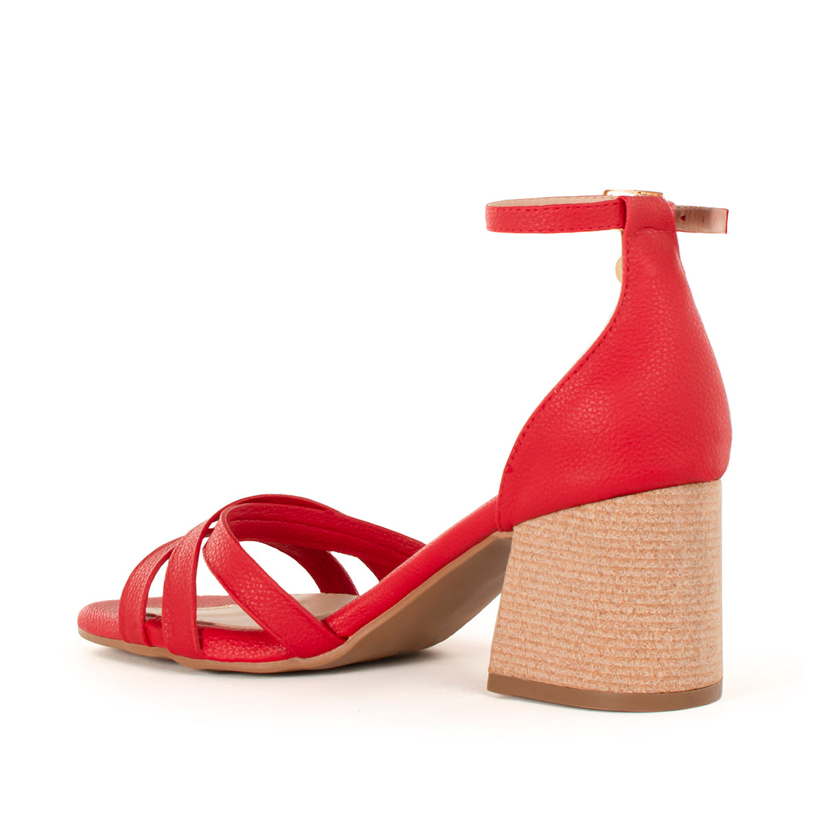 Sandalia color rojo, para dama