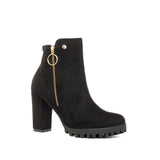 Botin tacon alto color negro, para dama