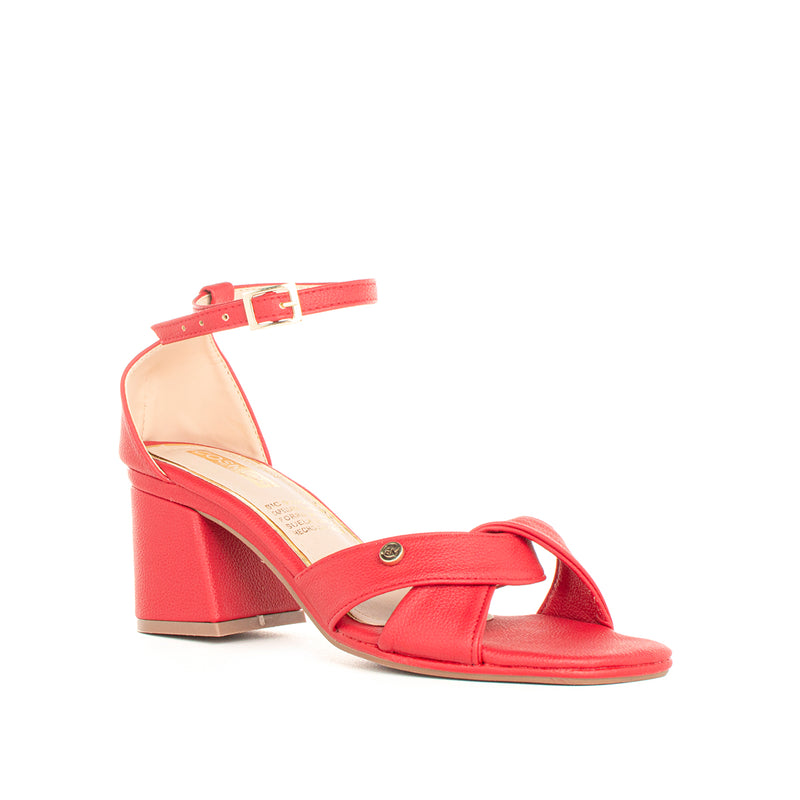 Sandalia color rojo, para dama