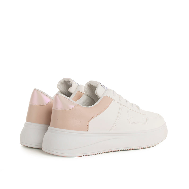 Deportivos color blanco con rosa, para dama