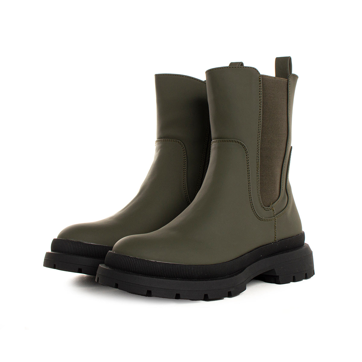 Botin verde militar online mujer