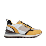 Deportivos suela tricolor color mostaza, para dama