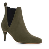 Botin tacon puntilla color verde, para dama