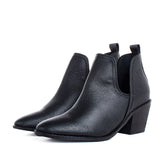 Botin estilo texano color negro, para dama
