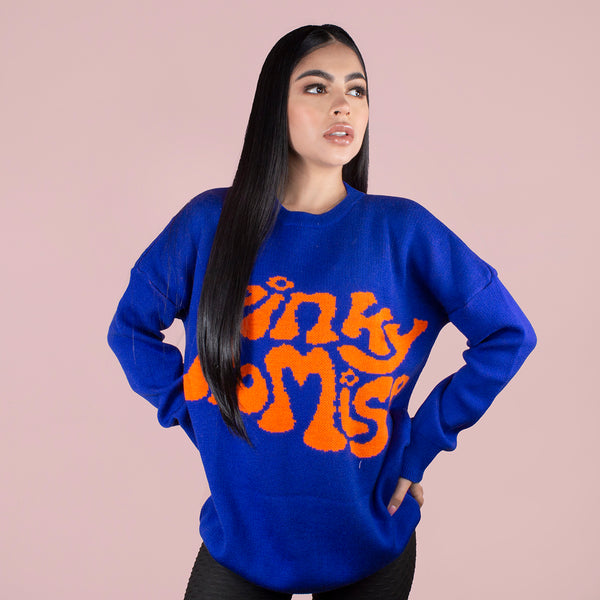 Buzo oversize color azul, para dama